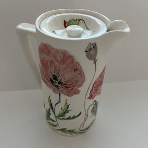 Pountney's Bristol England Handpainted  Poppies Coffee/Tea Pot Signed! V…
